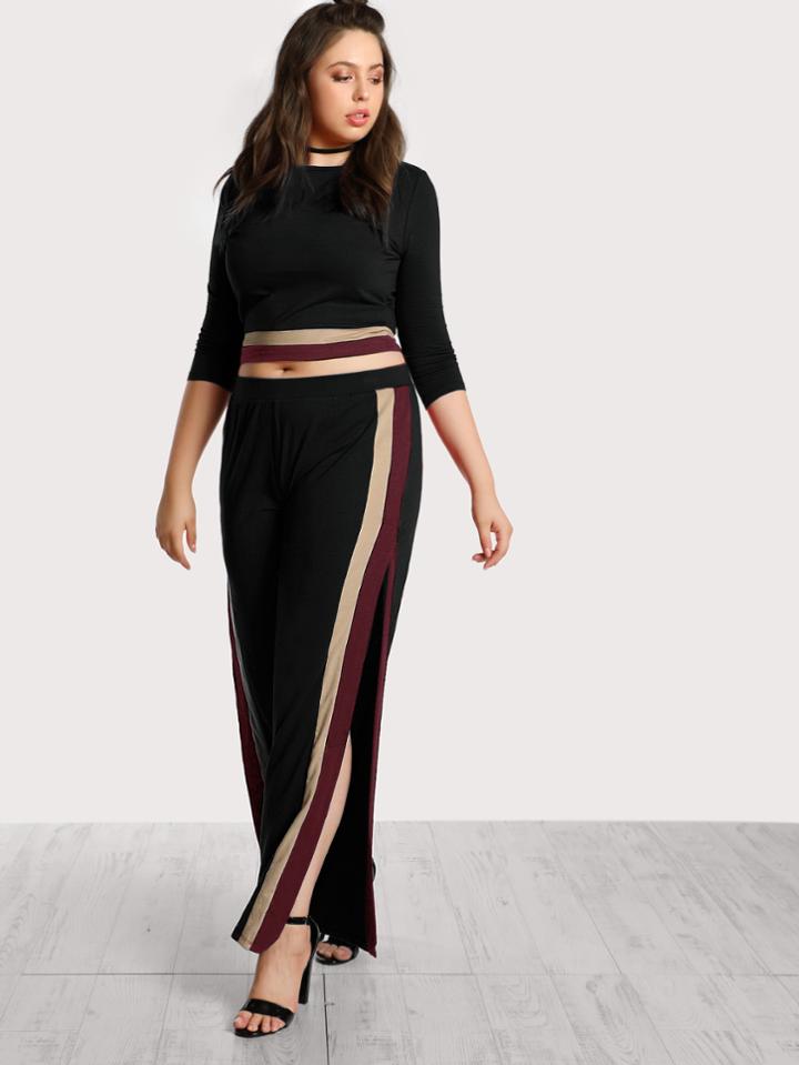 Shein Striped Top And Pants Co-ord