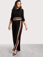 Shein Striped Top And Pants Co-ord