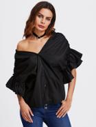 Shein Exaggerated Frill Cuff Blouse