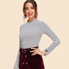 Shein Striped Fitted Slim 70s Tee