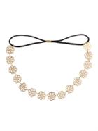 Shein Gold Hollow Rose Flower Elastic Hair Band Headband