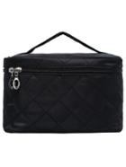 Shein Black Diamondback Zipper Cosmetic Bag