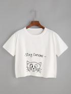 Shein Cat Print T-shirt