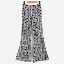 Shein Geo Pattern Flare Leg Pants