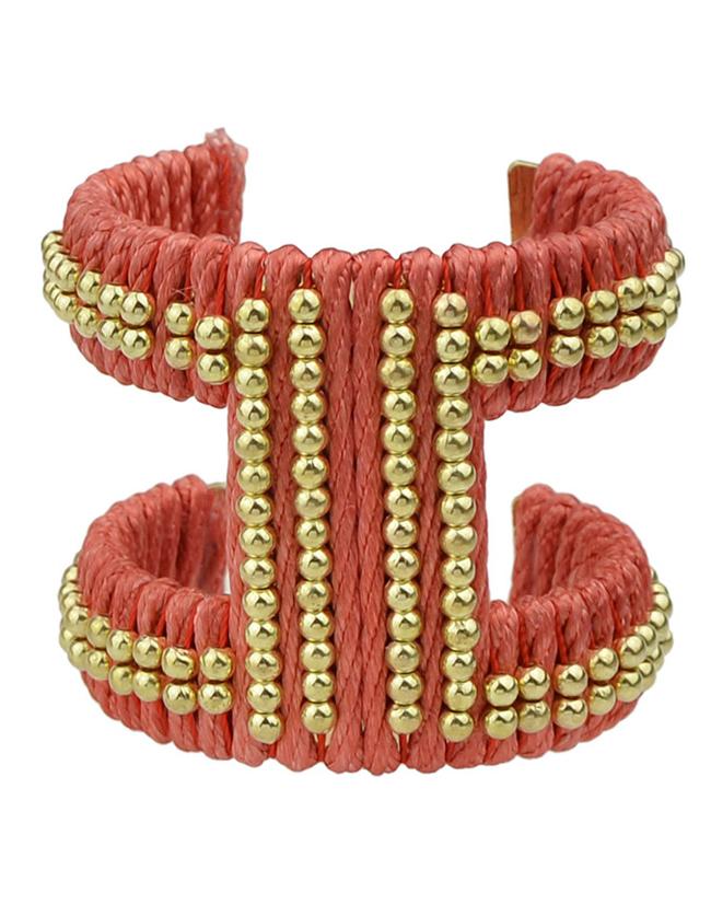 Shein Red Braided Rope Cuff Bracelet