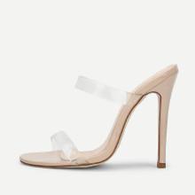Shein Pvc Strap Stiletto Heels