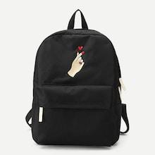 Shein Men Gesture Embroidered Backpack