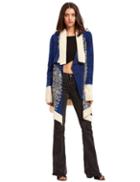 Shein Royal Blue Lapel Long Cardigan