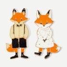 Shein Fox Design Brooch Set 2pcs