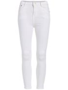 Shein White Skinny Pockets Denim Pant