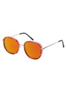 Shein Fashionable Round Lenses Reflective Sunglasses