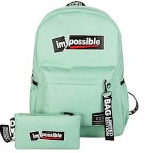 Shein Men Slogan Print Backpack With Clutch