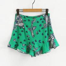 Shein Paisley Print Ruffle Hem Shorts