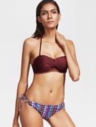 Shein Burgundy Halter Twist Mix & Match Bikini Set