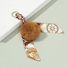 Shein Scarf Detail Pom Pom Bag Accessory