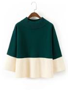 Shein Two Tone Rib Knit Sweater