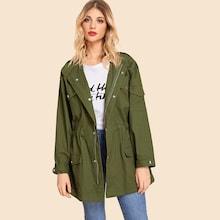 Shein Drawstring Utility Jacket