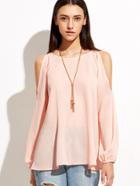 Shein Open Shoulder Raglan Sleeve Top