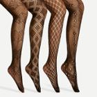 Shein Geometric Pattern Tights 4pairs