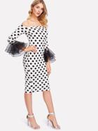 Shein Tiered Sleeve Form Fitting Dress