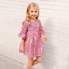 Shein Toddler Girls Knot Side Gingham Dress