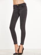 Shein Dark Grey Split Leg Skinny Jeans