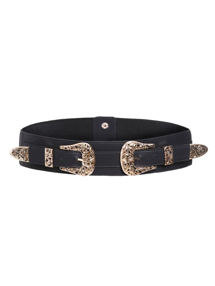 Shein Gold Double Buckle Waist Belt