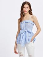 Shein Foldover Tie Front Layered Cami Top
