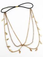 Shein Gold Crystal Leaves Chain Hair Accessories