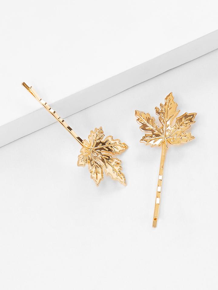 Shein Maple Leaves Hair Clip 2pcs