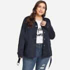 Shein Plus Self Tie Single Breasted Coat