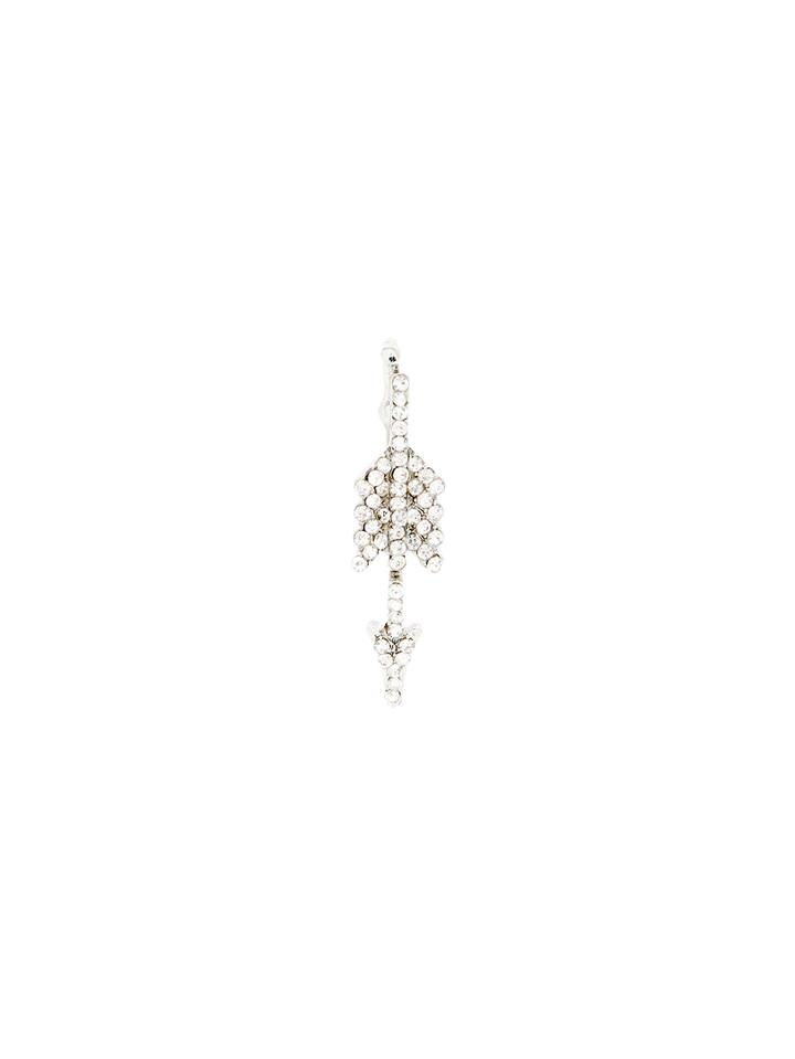 Shein Silver Rhinestone Arrow Ear Jacket 1 Pc