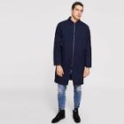 Shein Men Zip Half Placket Coat