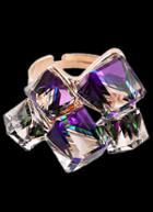 Shein Purple Gemstone Fashion Gold Ring