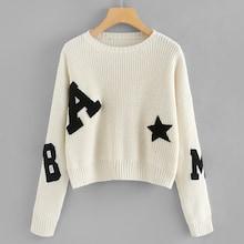 Shein Fleece Patch Detail Drop Shoulder Sweater