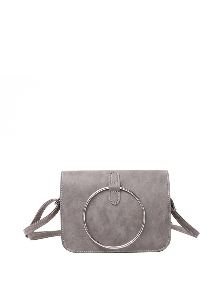 Shein Ring Front Flap Shoulder Bag