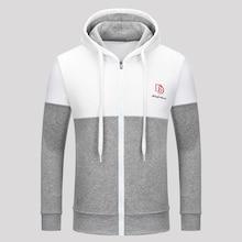 Shein Men Cut And Sew Zip Up Hoodie