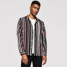 Shein Men Colorful Striped Shirt