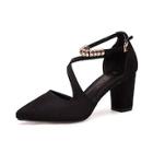 Shein Ankle Strap Chunky Heels