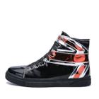 Shein Men Patent Leather High Top Sneakers