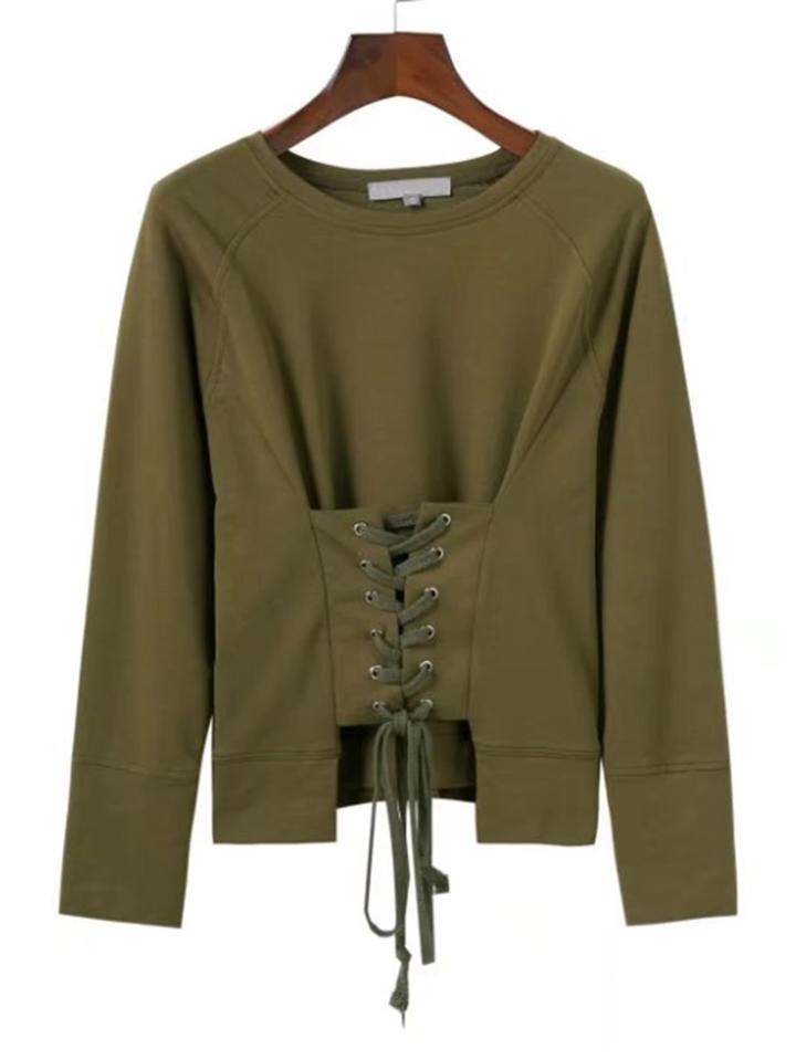 Shein Lace Up Corset Sweatshirt
