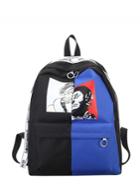 Shein Letter Tape Color Block Backpacks Bag