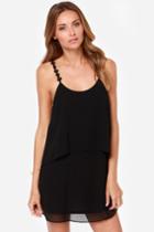 Shein Black Camisole Spaghetti Strap Backless Loose Dress