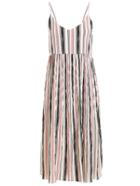 Shein Striped Long Cami Dress - White