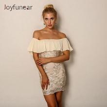 Shein Off Shoulder Flower Embroidered Bodycon Dress