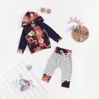 Shein Toddler Girls Floral Print Sweatshirt With Pants