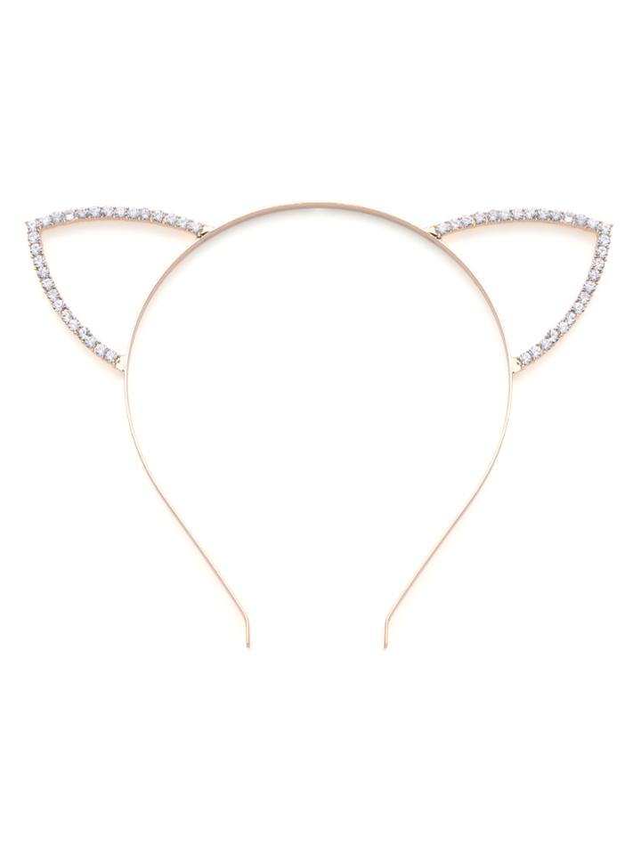 Shein Rhinestone Cat Ear Headband