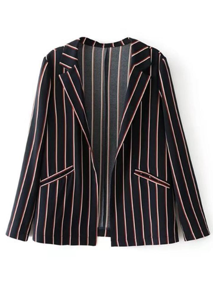 Shein Tailored Striped Print Blazer