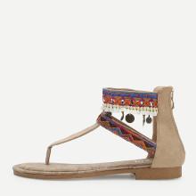 Shein Tassel Decorated Toe Post Sandals