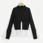 Shein Two Tone Rolled Neck Jumper